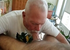 Oral job, furry-body, big-cock