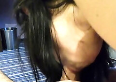 Asian Amateur POV Deepthroat Blowjob