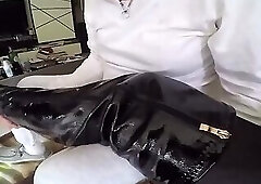 Cum on crossdresser boots