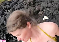 Cumslut Jade Kink Deepthroat Gagging And Facial Near Beach.