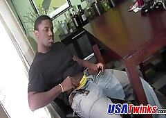 Hot teen Davone Wells strips and strokes his seven inch BBC monster