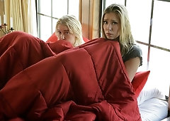 Sexy dolls Chloe Cherry and Haley Reed fucked in the missionary pose