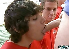 Fragile male slut endures cock