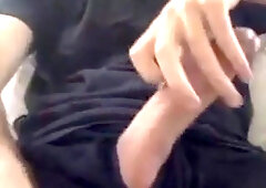 Stroking big long hard cock big bellend muchroom head 8