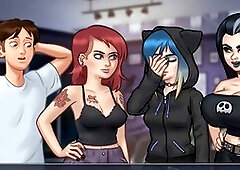 Busty brunette amateur MILF shows off her curves