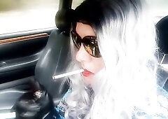 DRIVING AND SMOKIN' MY LENGTHY CIGARETTES ... CAUSE I LOVE TO SMOKE