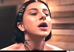 Brunette hair Futa Spunk fountain Black - Sarah Heizel