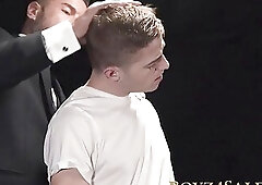 Gay twink gets balls squeezed