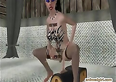 3d animation shemale self masturbation