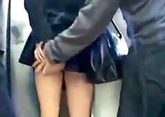 Public Train Sex with Japanese Amateur