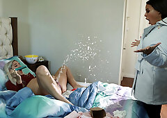 BRAZZERS - Squirter Babysitter Caught Ejaculating By Angry Latin Home Owner - Abella Danger, Luna Star