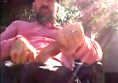 Outdoor Getting off: He Jerks It in the Garden