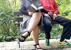 My voluptuous stepmom helps me study for my literature exam in a hot outdoor session