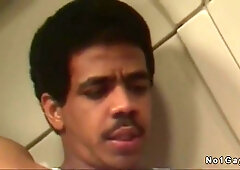 Interracial Gay Threesome In Airplane