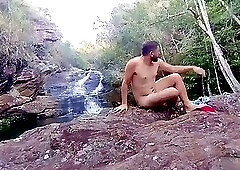 I stroked my dick near the waterfalls in Minas Gerais