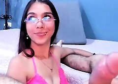Big tit teen brunette fucks a big cock POV