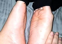 Maitresse Madelines solo foot fetish POV