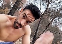 Sensual sunset hike with a risky twist! Close call with a flawless booty guy.