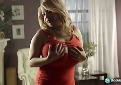 Blonde Latina babe Nancy Navarro rides hard in public with wild passion
