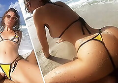 Creamy Public Beach: Hardcore Sex with Creampie on the Nude Beach