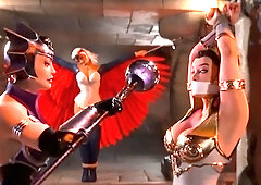 Teela and Sorceress in the Clutches of Evil-Lyn