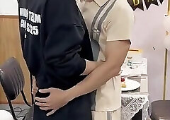 Two Asian guys had sex with each other at a party.