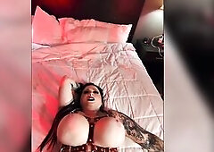 Thick large tit alt tattooed mother i'd like to fuck gets dominated by giant shlong during the time that wearing leather harness