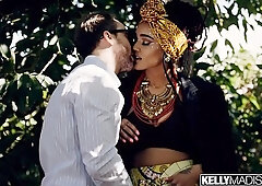 Ebony Babe Julie Kay Takes White Cock in Her Black Ass