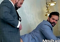 Suited hunk Cristian Sam wreaking havoc in Dani Robles butthole