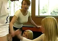 Teacher And Students Jerk A Dick In Class - CFNM