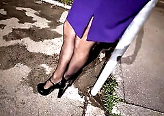 I'll show u my nylons to belt on
