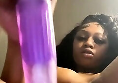 Monika Sweet masturbates her pussy and ass with toy