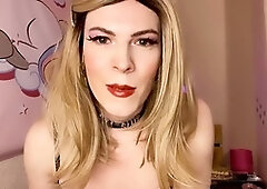 Anal sissygasm, cum as lube