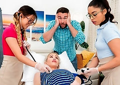 Two very hot chicks Vanessa Sky and Lulu Chu share a nice penis