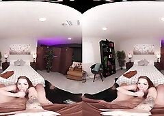FuckPassVR - Redhead mother I'd like to fuck Summer Hart rides u hard in this Mt. Rushmore road tour creampie VR porn scene