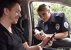 Officer being fucked with a nightstick