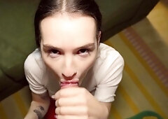 Public Agent Santa elf public blowjob and big dick pov