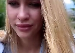 Blonde Beauty Flirts in Sunlight