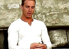 Masturbation with athletic UK stud