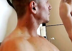 Two huge raw cocks for a  Cumslut