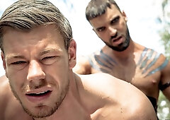 Toby Dutch and Abraham Al Malek in a hot gay spoof here