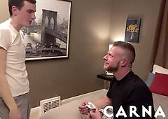 Horny twink Myott Hunter takes beefy Brian Bonds cock raw