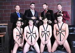 Obedient gay men are set to make their masters happy