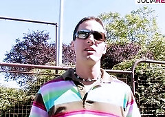 Slender whore bows over as a giant weenie drills her twat to a jizz flow