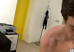 Hot daddy casting with facial