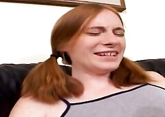 Suggar Dad Bangs Teen Redhead in front of his Wife