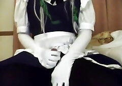 toho sakuya cosplay masturbation / crossdresser