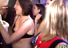 Yong beauties in club are pleased to screw.