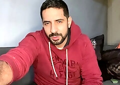 Rodrik's insatiable pleasure: smoking, stroking, and cumming hard with his big cock