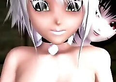 3D futanari threesome with creamy cum explosions that are unbelievable